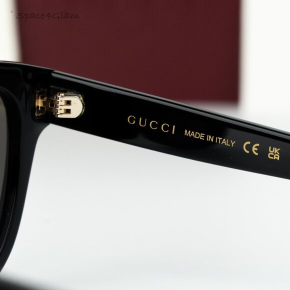 Gucci Women Sunglasses Black Grey Square GG1797SK 001 NEW AUTHENTIC - Picture 7 of 9